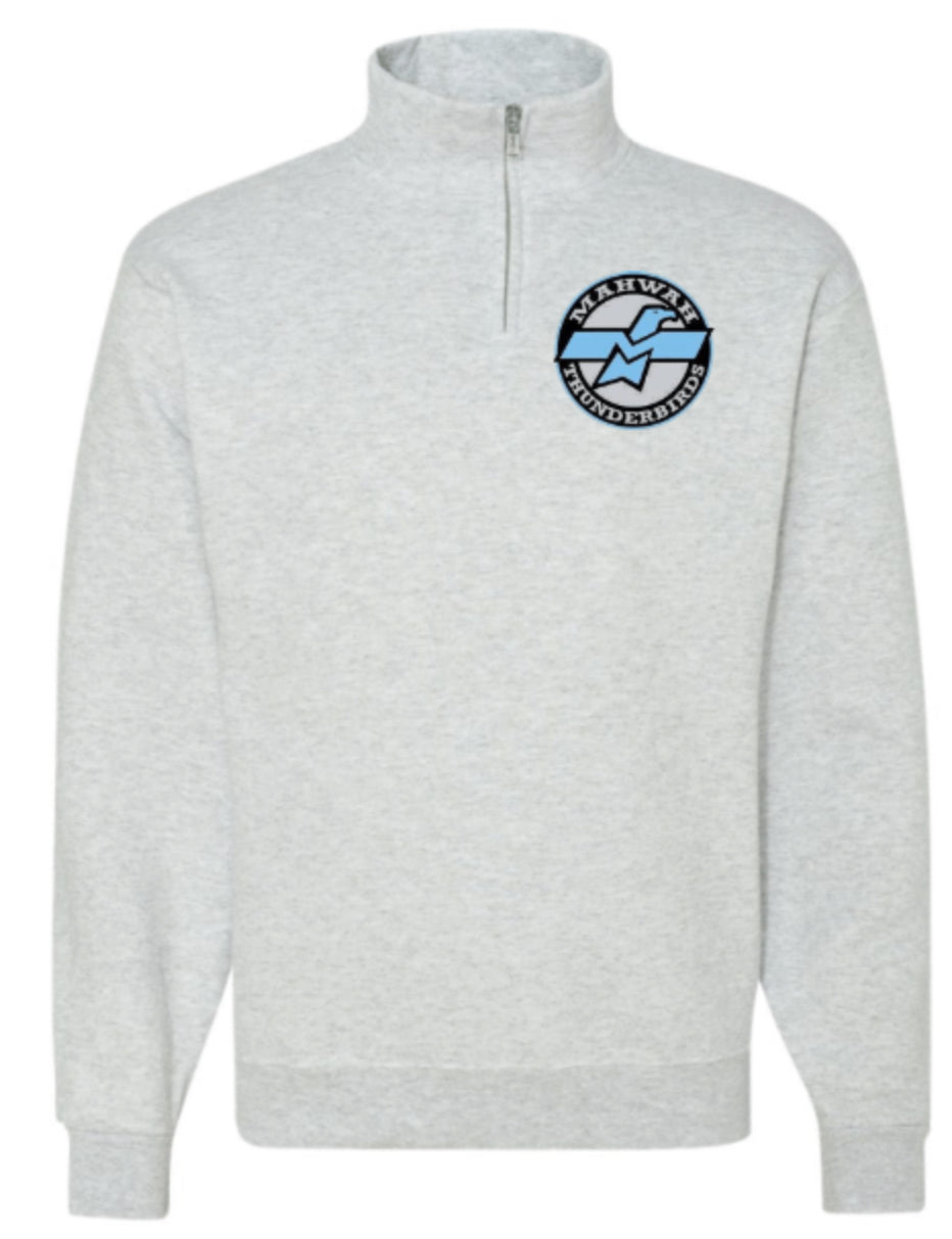 Quarter zip full length sweatshirt