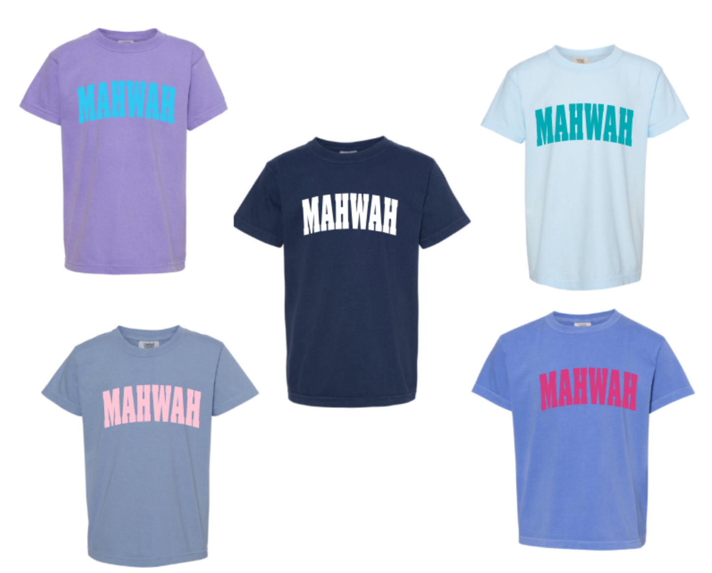Puff Print tee (Violet, Blue Jean, Flo blue, Chambray, Navy)