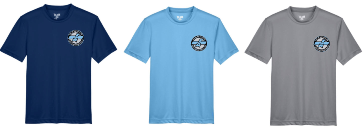 Moisture wicking tee (navy, gray, blue)